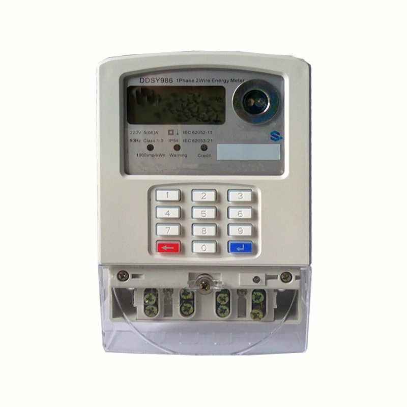 Single Phase Two Wire Sts Keypad Prepaid Energy Meter Prepayment Energy Meter