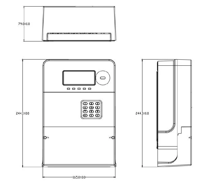 DTZY876 STS Prepayment Three Phase Four Wire Keypad Electronic Split Smart Energy Meter