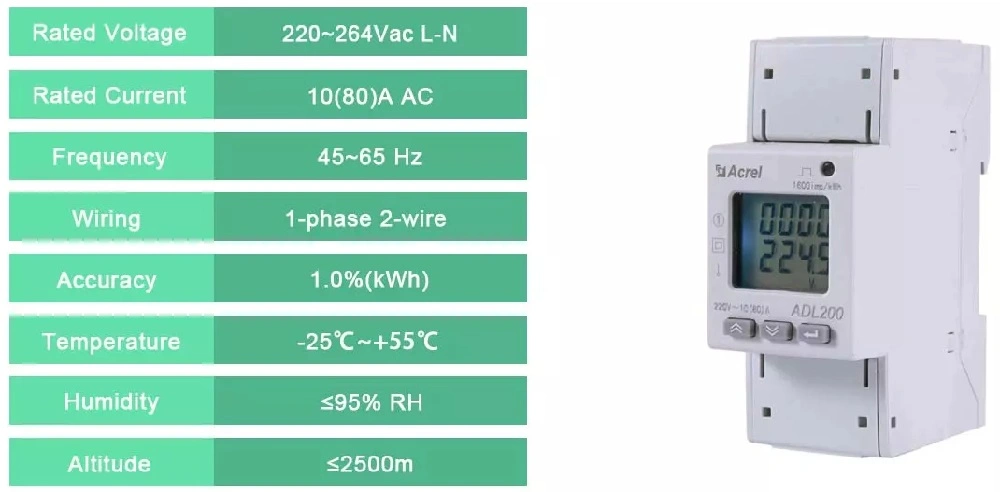 MID Single Phase Three Phase Electric Energy Power Meter for EV Charger