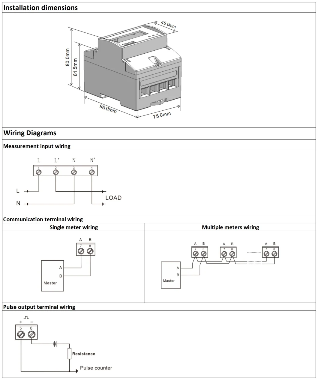 Dac4121c DIN Rail Tuya Single Phase Wireless Digital Smart Energy Meter