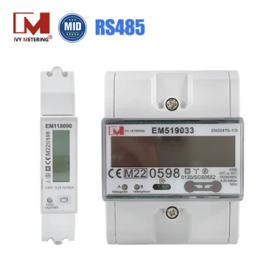 1/3 RS485 Modbus Phase Двунаправленный интеллектуальный счетчик солнечной энергии для зарядной станции EV